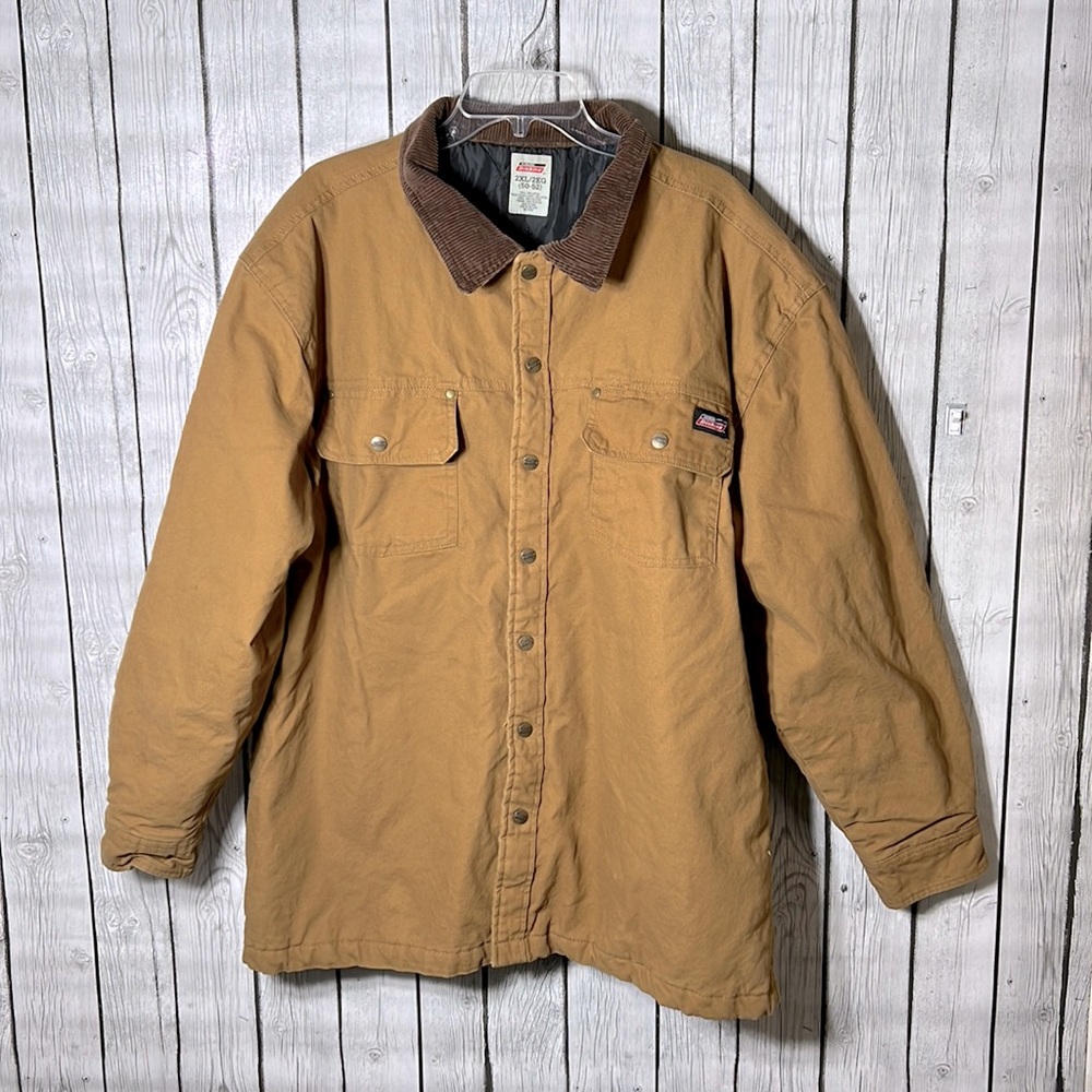 Dickies Men's Tan and Brown canvas Jacket size 2XL